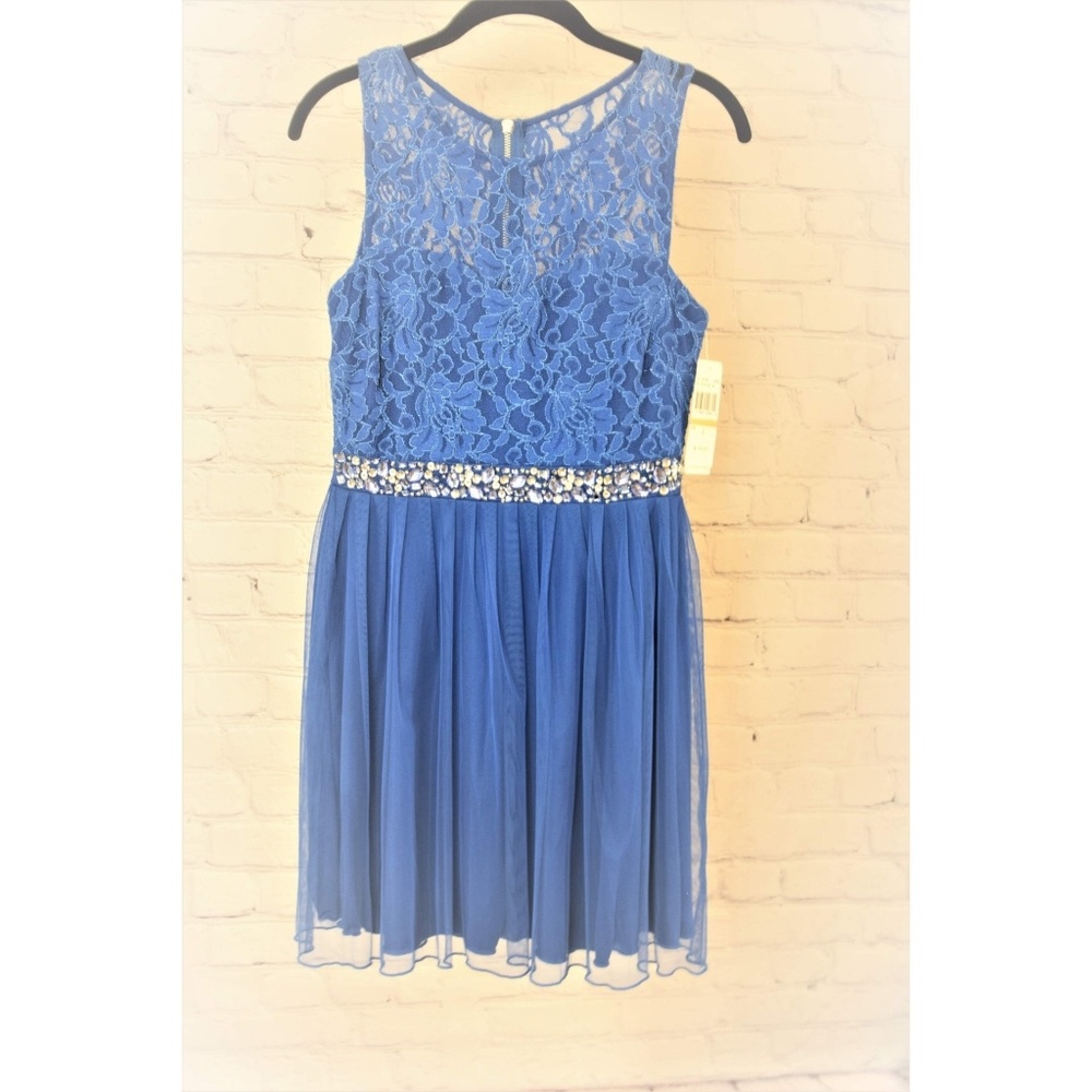 Lace Blue Dress